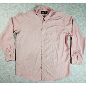 Johnathan Martin Striped Button Up Shirt Mens Size 2XL Red